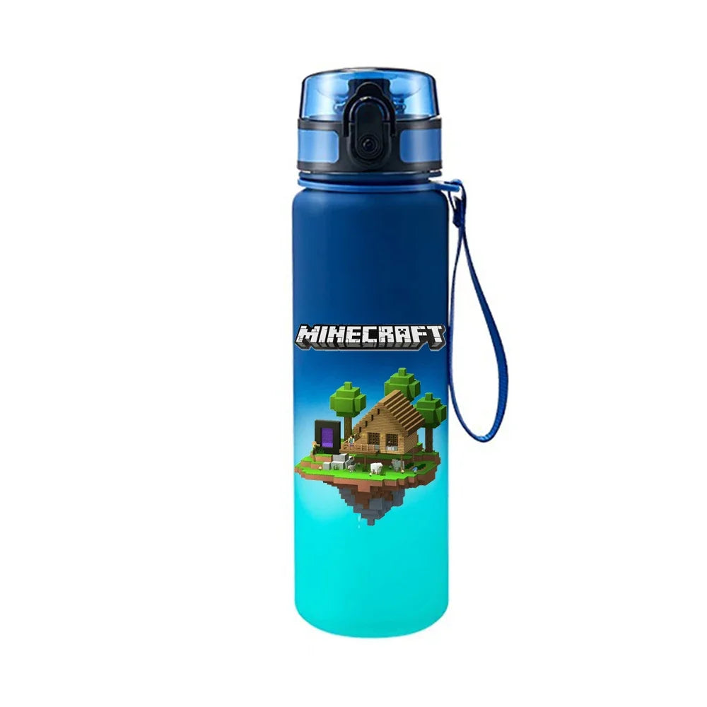650ML Minecraft Pixel Style Leak proof Water Bottle