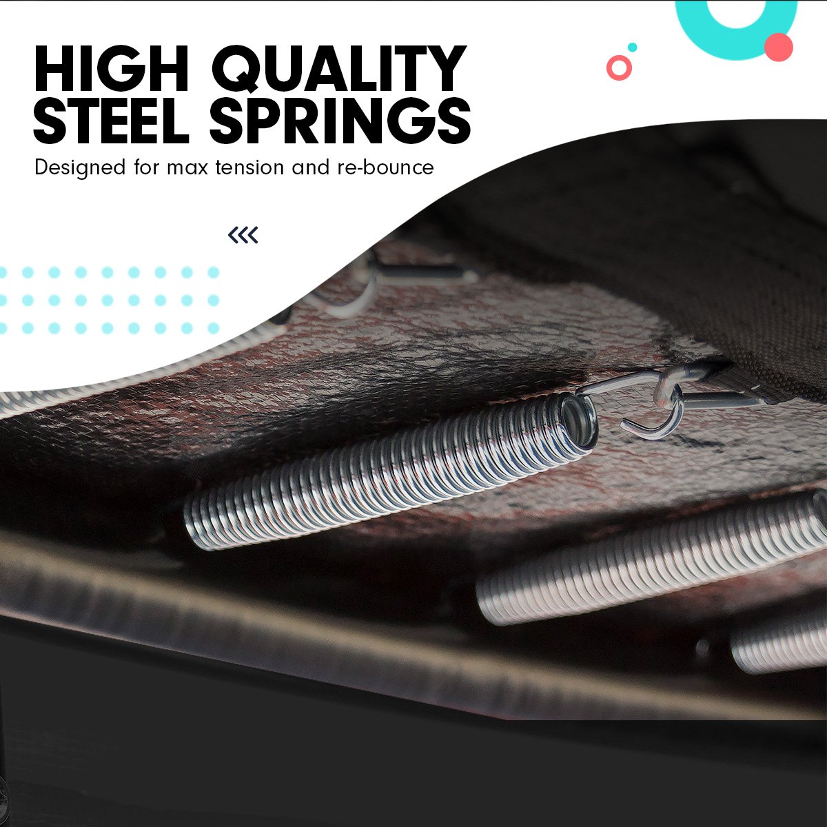 Kahuna Trampoline 4.5FT Round Free Safety Net Spring Pad Cover Mat Outdoor Yellow Purple