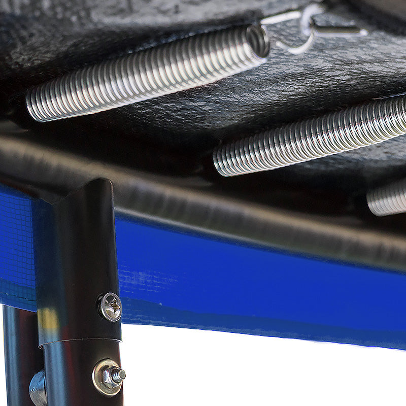 Kahuna Trampoline for Kids 14FT Outdoor Children with Safety Enclosure Pad Mat Ladder Basketball Hoop Set - Blue