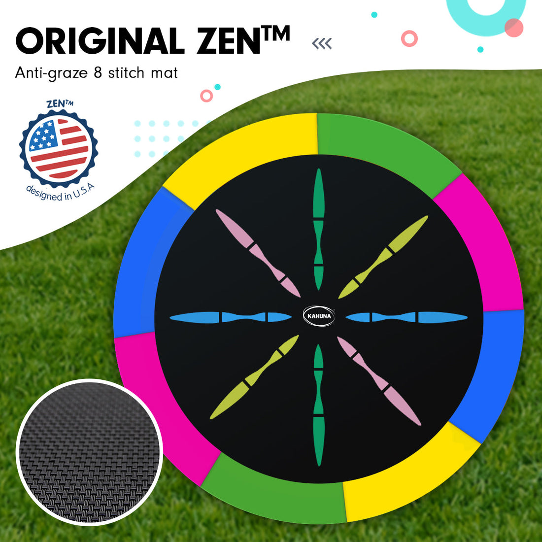Kahuna Trampoline for Kids 14FT Outdoor Children with Safety Enclosure Pad Mat Ladder Basketball Hoop Set - Rainbow