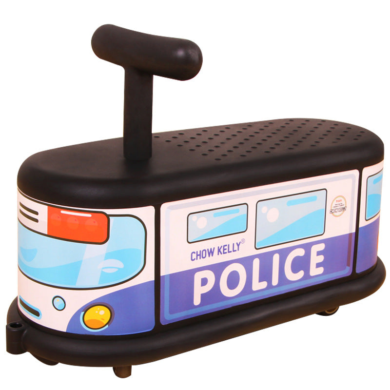 Police Quiet Ride Twist Car for Toddlers - Fun Wiggle Ride-On Toy