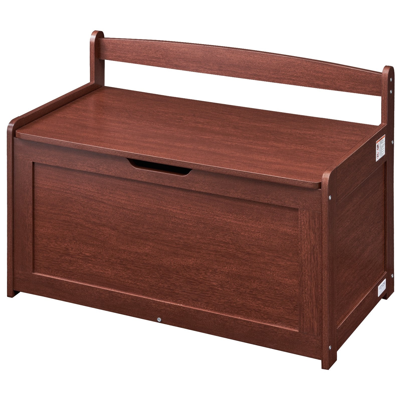 VEVOR Kids Toy Storage Bench Wooden Toy Box Chest 32.68 x 17.91 x 24.02" Cherry