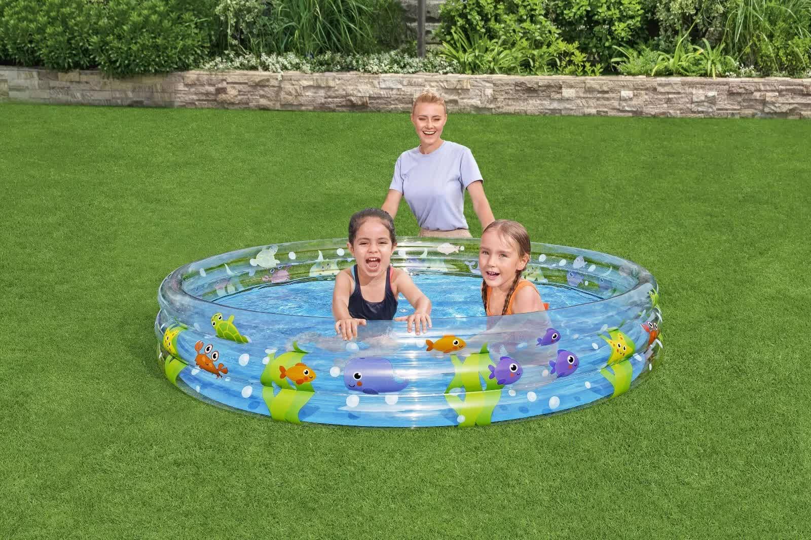 Bestway 1.83m x H33cm Deep Dive 3-Ring Inflatable Play Pool